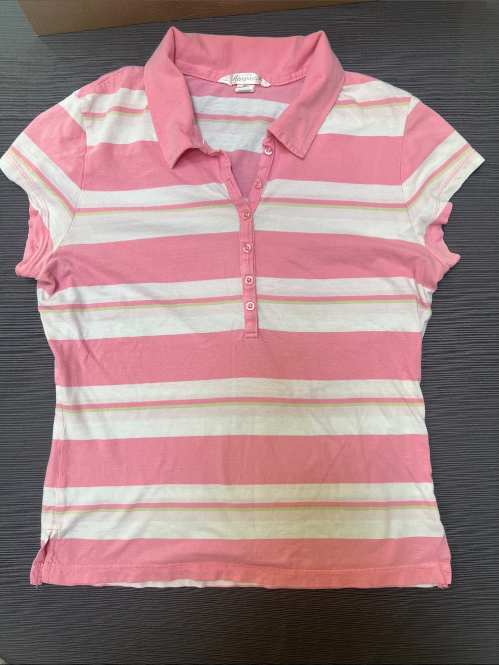 Junior Girl’s Aeropostale Striped Shirt-Sz L